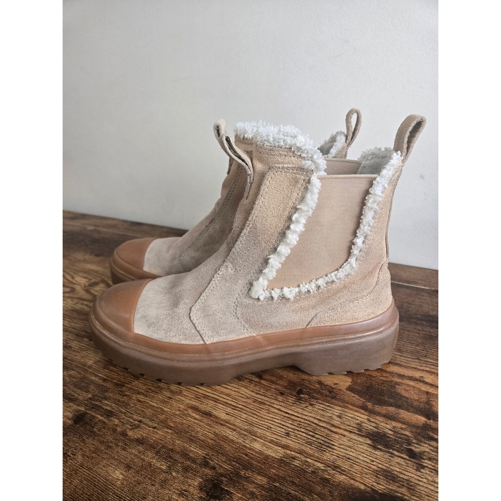 Converse Chuck Taylor All Star Lugged Chelsea Boots Suede Beige Mens 6 Women 8